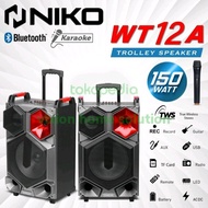 Trolley Speaker Niko Wt12A 12 Inch 150 Watt Free Mic Wireless Wt-12A