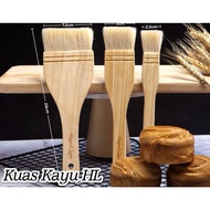 HL Wood Brush 2.5cm| 5Cm| 7.5cm| Wooden Handle Sheepskin Brush| Cake Brush| Nastar Brush| Butter, Eg