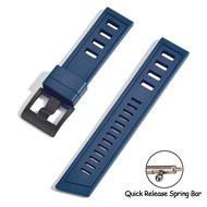 สายรัดนาฬิกาข้อมือยางระบายอากาศได้ดีมีรูพรุน FKM Fluoro 20Mm 22Mm สายนาฬิกากีฬากันน้ำสำหรับการดำน้ำแ