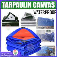 READYSTOCK Tarpaulin High Quality Waterproof Canvas Kanvas Canopy Blue Orange Kanvas Khemah Pasar Ko
