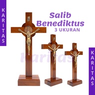 BENEDICT SITTING CROSS 25-30 CM BENEDICT TABLE CROSS/ CATHOLIC CROSS/ JESUS STATUE CROSS/ BENEDICT S