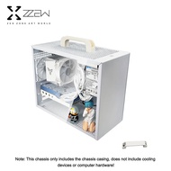 ZZAW C2 C2P M-ATX Computer Case Side Transparent MINI-ITX All Aluminum Office Small Chassis Supports