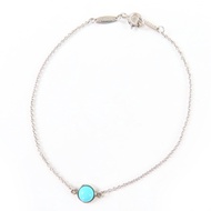 狀況極佳的 TIFFANY & Co. Tiffany 顏色 by the Yard 925 綠松石 19cm 手鍊，銀色和藍色，帶防塵袋，重 1.1 克。