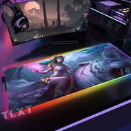 World Of Warcraft RGB Mouse Pad Gaming Mousepads LED Mouse Mat Keyboard Mat Anti-slip Mousepad XXL Luminous Desk Rug WOW