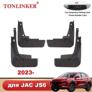 TONLINKER Car Mudguard For JAC JS6 SUV 2023 Mudguards Splash Guards Fender Auto Front Rear Mudflaps 