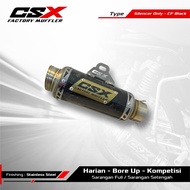 Silencer Racing CSX - Type CF black By CSX FACTORY MUFFLER