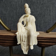 Ivory Fruit Guanyin Buddha Ornament - Creative Home Decor for Living Room, Tea Room, Study, and Curi