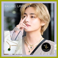 ⚖ ➱ ┤ Kim TAEHYUNG BTS Bangtan LAYOVER Necklace free PC