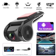 Car Dash Camera USB Front DVR Camera Night Vision Registrator Recorder with ADAS For Android Player