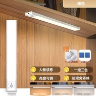 30cm-智慧感應LED長條燈 智慧led長條燈 磁吸充電式 櫥櫃酒櫃衣櫃自黏條形燈 人體感應小夜燈 燈光可調 柔光不刺眼