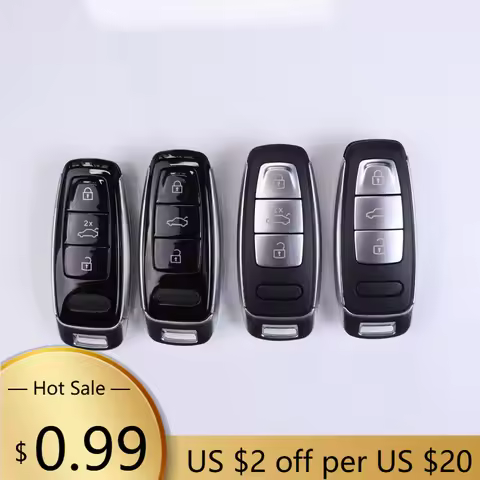 Hub Caps For Audi A6 A6L A4 C8 A7 A8 Q8 2022 2023 2024 2019 2020 2021 3 Buttons Car Key Fob Case She