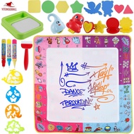 Water Doodle Mat 30 x 30.5Inch Large Water Drawing Mat No Mess Reusable Art Coloring Mat with Pens for 2 to 8 Years Old Kids  SHOPSKC3389