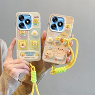 Case Tecno Spark 10 4G Case Tecno Spark 10C Case with a Bracelet Case hard Colorful and sparkling  P