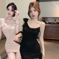 JMS Fashion 321 CH sexy slim fit skirt dress with diamond strap unryuk women