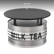 ชุดโต๊ะเก้าอี้ถังน้ำมันสไตล์ Urban Utilitarian โครงเหล็กสร้างสรรค์สำหรับพื้นที่พักผ่อน คาเฟ่ ร้านอาห