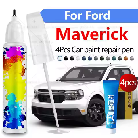 Car Paint Repair Pen For 1970-2025 Ford Maverick Paint Scratch Repair Accessories 4PCS Gray G4 White
