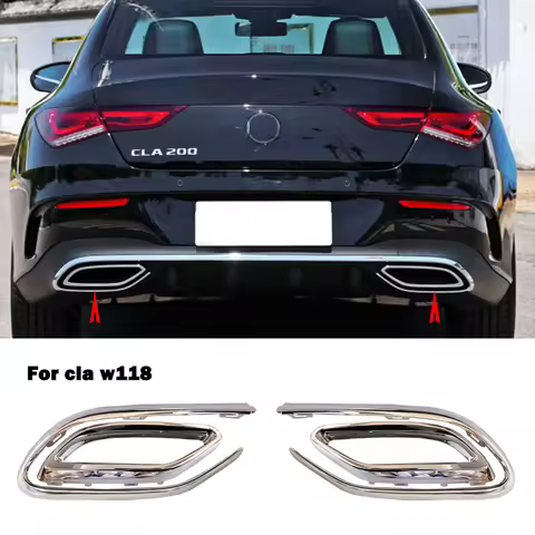 A 1184920100 1184920200 a1188852102 a1188852202 Exhaust Pipe Cover Rear Bumper Chrome Trim For Merce
