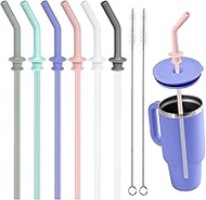 Press in Straw compatible with HydroFlask Tumbler - Silicone Straw Tips & Replacement Straws for Hyd
