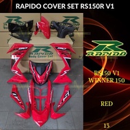 RAPIDO COVER SET RS150R/RS150 V1 WINNER 150 (13) RED (STICKER TANAM/AIRBRUSH) COVERSET