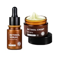 Retinol Anti Aging Face Cream & Essence, 2Pcs Vibrant Glamour Retinol Cream Anti Aging, Vibrant Glam