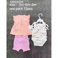 Branded Set 3 Pcs Baby Girl by Duck-Duck 03m-9m