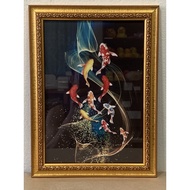 Auspicious Picture 9 Fish Size A3 12x18 Without Frame A4 8x12 With And A5 5 × 7 With For