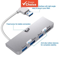 USB 3.0 Hub 3-Ports USB Adapter Splitter with TF/SD Card Reader for iMac 21.5 27 PRO Slim Unibody PC