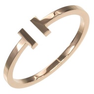 【日本直送】蒂芙尼 手鍊 T Square 內周約 16.3cm 18K 玫瑰金 約 28g TIFFANY&Co.【二手】A 級