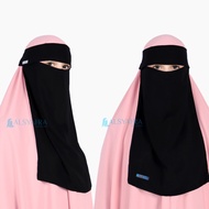 Niqab Poni sifon Jetblack Alsyahra Exclusive