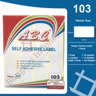 Sticker Label no. 103 ABC (Self Adhesive Label) Label Undangan