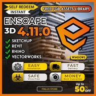 [SELF REDEEM] Enscape 3D v4.11 FREE 7GB Assets Library For SketchUp/Revit/Rhino/VectorWorks For Wind