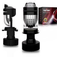 TUFFOO Car Mini H4 HS1 LED Headlight Projector Lens For Motorcycle High/Low Beam Plug And Play 4300K