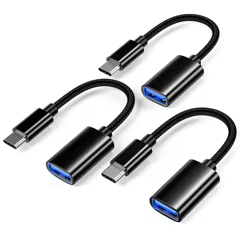 USB-C to USB Adapter, USB-C Male to USB Female OTG Data Cable, Suitable for MacBook Pro/Air, iPhone 