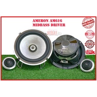 AMERON 6.5" Mid-Bass Crossover Tweeter Component Set Car Speaker AM616 For Front and Rear Door Cars 