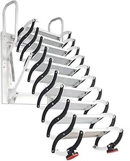 Attic Telescopic Ladder Wall Mounted Step Ladder Carbon Steel Loft Ladder Invisible Load 660 Lb for 
