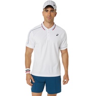 ASICS : 2041A287.100 MEN CLASSIC POLO-SHIRT MEN CPS ผู้ชาย เสื้อโปโล ของแท้  BRILLIANT WHITE