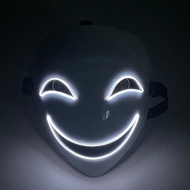 LED Light-Emitting Plastic Mask Dark Bullet Leech Ziying Mask Dress up Ghost Face Light-Emitting V-Shaped Makeup Ball Props