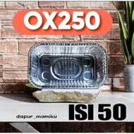 DAPURMAMIKU [50 PCS] Aluminum Foil Tray OX-250 ox250 ox100 bx350 OX 250 Foil Tray BX 984519 Macaroni