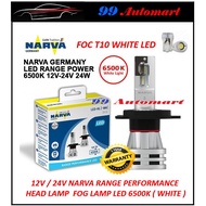 Narva Range Performance LED T10 H1 H3 H4 H7 H8 H11 HB4(9006) HB3(9005) 9012(HIR2) H16 6500K 12V 24V 