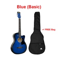 AK Guitar - 38 Inch Acoustic Guitar AK-011C (FREE BAG & TRUSS ROD) + Accessories Set | Gitar Akustik