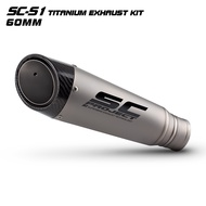 60mm SC ProJect S1 Titanium alloy Motorcycle Racing exhaust kit