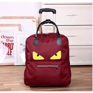 ™☽22 inches Cute Monster Evil Printed Travel Suitcase Trolley Luggage Bag1