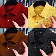 [ M-4XL ]men's shirt collared oversize embroidery plain polo shirt men plus size polo t shirt collar shirt men shirt t shirt men collared