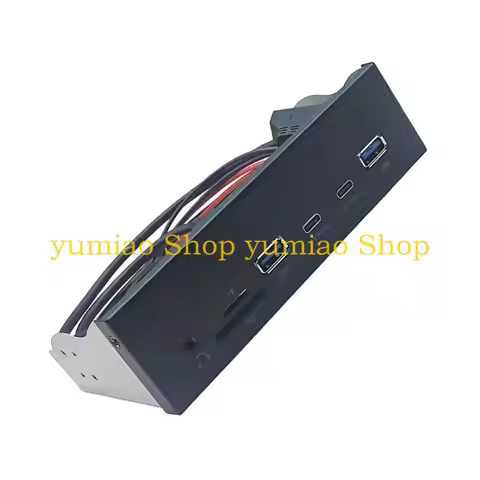 587B Industrial 5.25Inch USB3.2 Gen1 Front Panel HUB 5Gbps 19PIn to USB A Port Type C And Auditory P