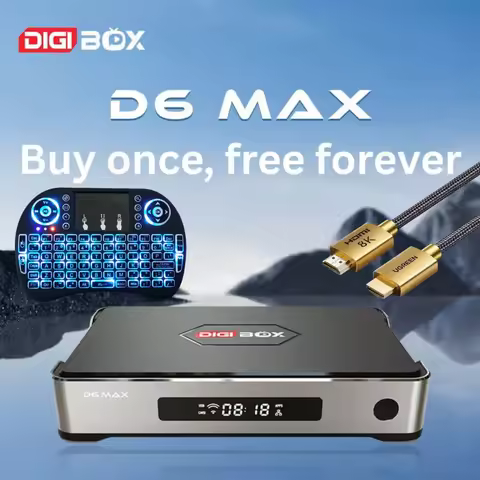 [Genuine] DIGIBOX D6 MAX Android TV Box Hot Sell in Japan,USA, Compatible Upgraded from D3 PLUS, Sim