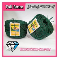 TALI 3MM 1 ROLL  BISA COD / TALI PLASTIK KECIL / TAMBANG 3MM / TALI MURAH / TALI TERPAL / TALI JEMUR