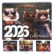 Produk laris, tersedia pelabelan peribadi, Kalender 2026, koleksi kalender bertema kucing yang berga