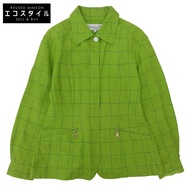 เสื้อเชิ้ตแจ็กเก็ตผ้าลินินลายตาราง Christian Dior Sport สำหรับผู้หญิง ไซส์ L