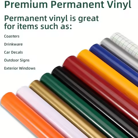 1 roll Permanent Vinyl for Cricut Maker 3/ Maker/ Explore 3,12*36in/12*60in/12x120in Adhesivet Vinyl