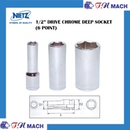 NIETZ 1/2" DRIVE CHROME DEEP SOCKET (6 POINT) BOX SOCKET